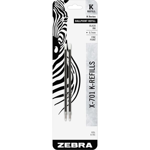 Zebra X-701 Ballpoint Pen - 0.7 mm - Black