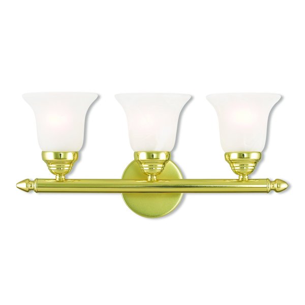 Livex Lighting Neptune 3 Light Polished Brass Bath Vani 1063-02