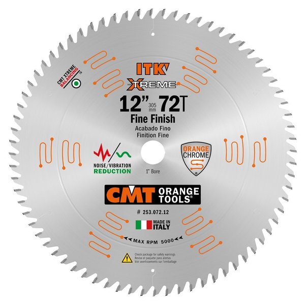 Cmt ITK Compnd Miter Saw Blade, 12" dia 253.072.12