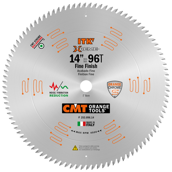 Cmt ITK Compnd Miter Saw Blade, 14" dia 253.096.14