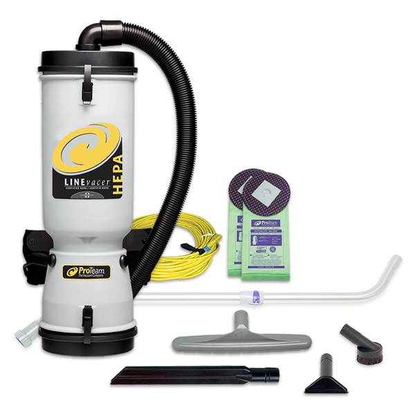 Proteam HEPA Backpack Vacuum, 10 qt, Xover Performance Telescoping Wand Tool Kit 107141