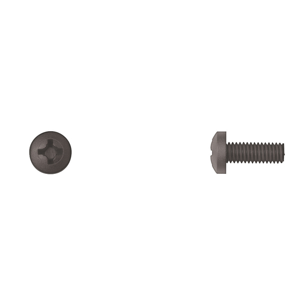 Disco Blk Nyln License Screws 6-1.00X16mm Pan Hd Phllp PK100 10791PK