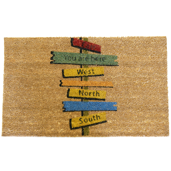 Rubber-Cal "Need Direction? You Are Here" Funny Doormat, 18 x 30-Inch 10-106-041