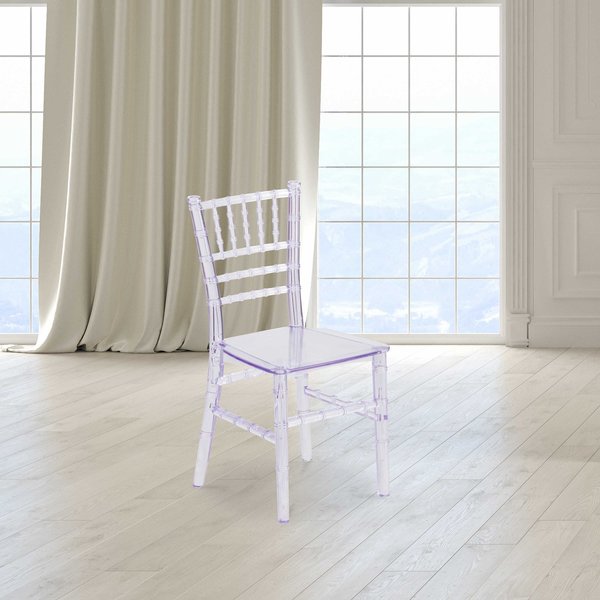 Flash Furniture Kids Crystal Transparent Chiavari Chair, PK10 10-LE-L-7K-CL-GG