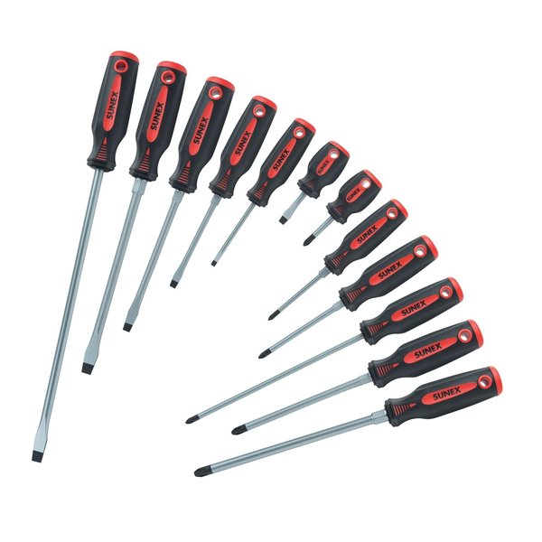 Sunex Screwdriver Set, Combination, 12 pcs. 1112SS