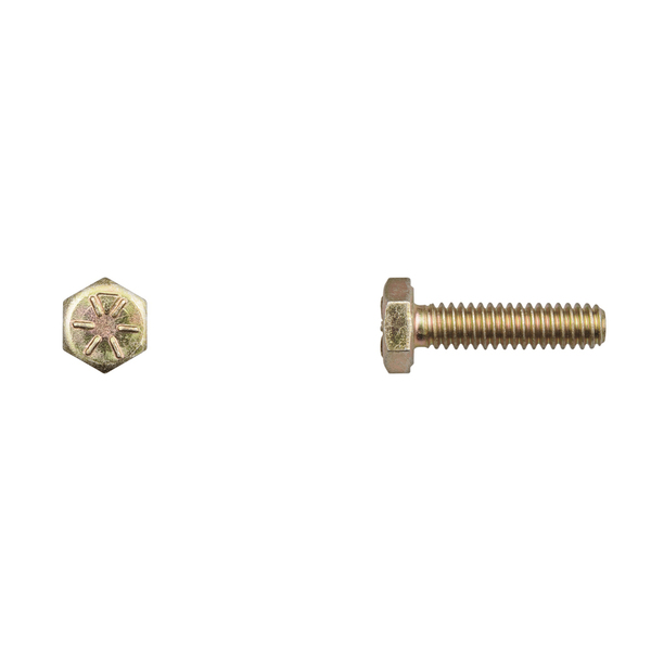 Disco Grade 8, 1/4"-20 Hex Head Cap Screw, Zinc Yellow Steel, 1 in L 11453PK