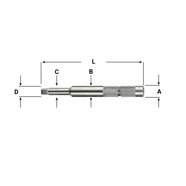 Zoro Select Tap Extension, 1/2", HSS, Overall Length: 5" 21708