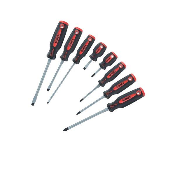 Sunex Screwdriver Set, Combination, 8 pcs. 118SS