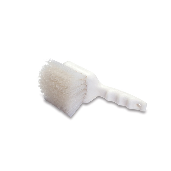 Malish Scrub Brush, Utility, White, Plastic, 9.5 in L Overall, 6 PK 1199