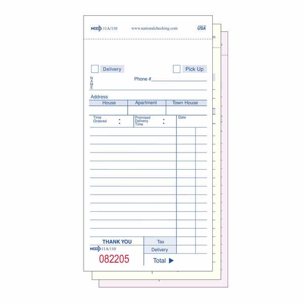 Ncc No Carb 14 Line Delivery Form 3Pt, PK2500 11A-SP