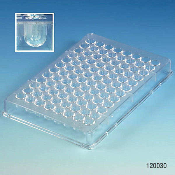 Globe Scientific Microtest Plate, 96 Well, Ps, PK50 120030