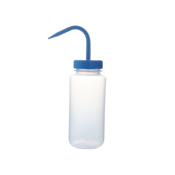 Heathrow Scientific Wash Bottle, Color Coded, Wde, Clr/Blue, PK6 HS120249