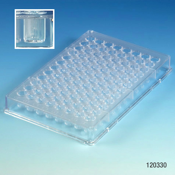 Globe Scientific Microtest Plate, 96 Well, Ps, PK50 120330