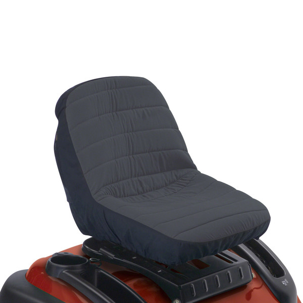 Classic Accessories Tractor Seat Cover, Med, Blk/Gry, Deluxe 12324