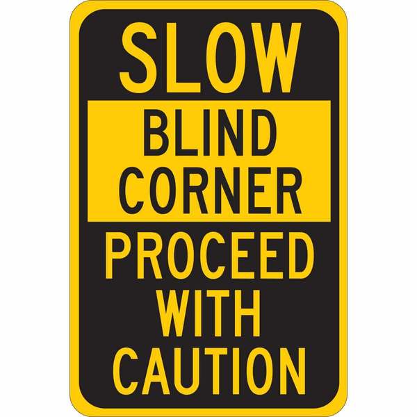 Brady Traffic Sign, 18 in H, 12 in W, Plastic, Rectangle, English, 124465 124465