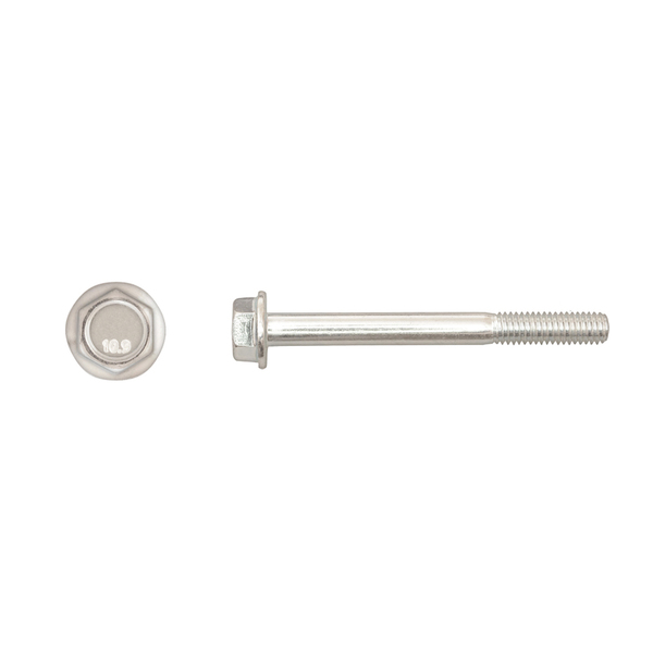 Disco Class 10.9, M6-1.00 Flange Bolt, Bright Zinc Plated 60 mm L 12525PK