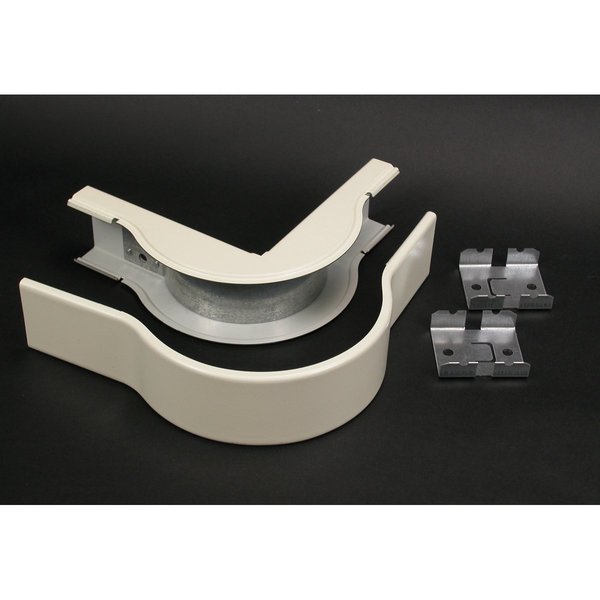 Wiremold External Elbow Fitting, Ivory, Steel V2418FO