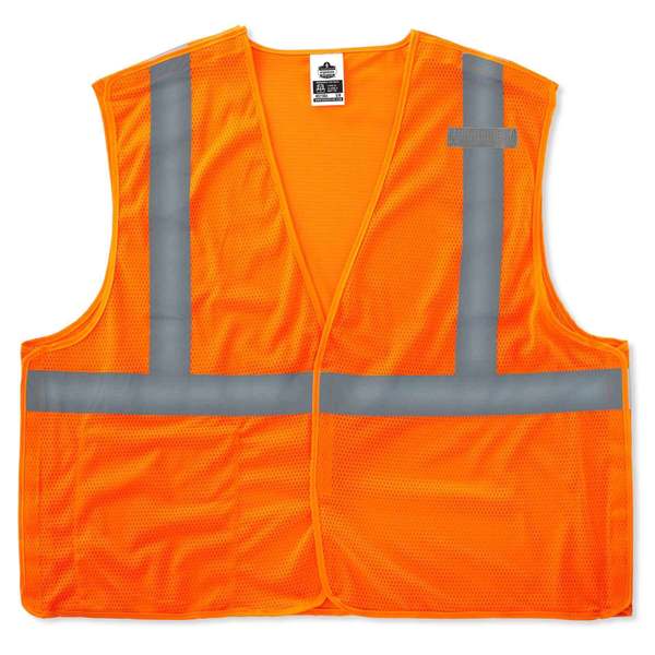 Ergodyne Econo Breakaway Mesh Vest, Orange, L/XL 8215BA
