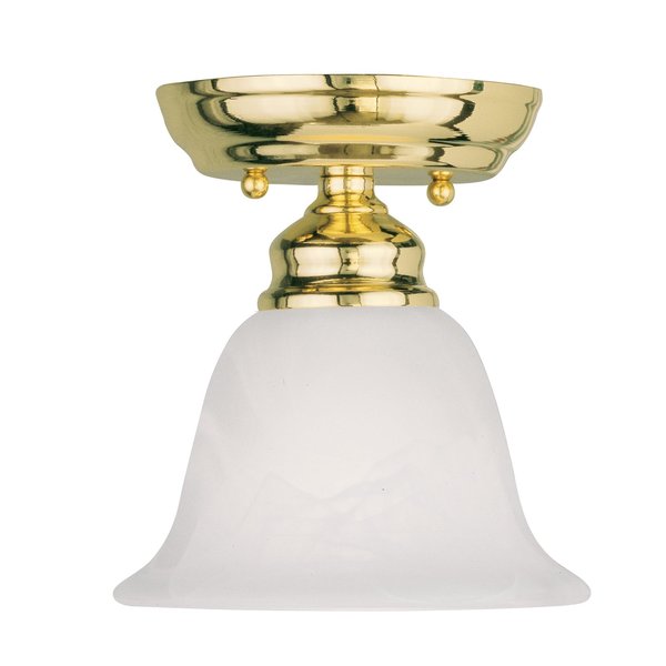 Livex Lighting Essex 1 Light Polished Brass Ceiling Mou 1350-02