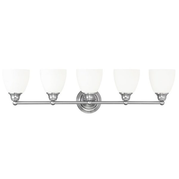 Livex Lighting Somerville 5 Light Brushed Nickel Bath V 13665-91