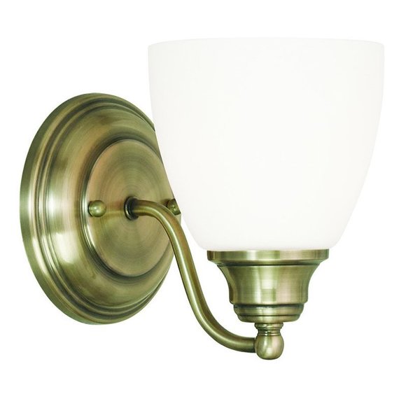 Livex Lighting Somerville 1 Light Antique Brass Wall Sconce 13671-01