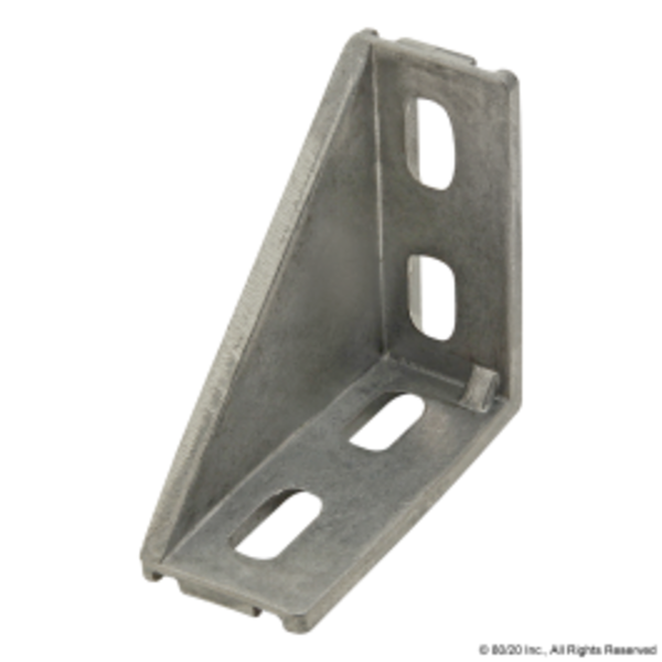 80/20 Inside Corner Bracket, 4 Hole W/Support 14057