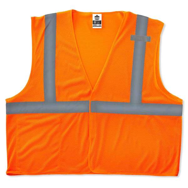 Ergodyne Orange Type R Class 2 Economy Mesh Vest,  8210Z
