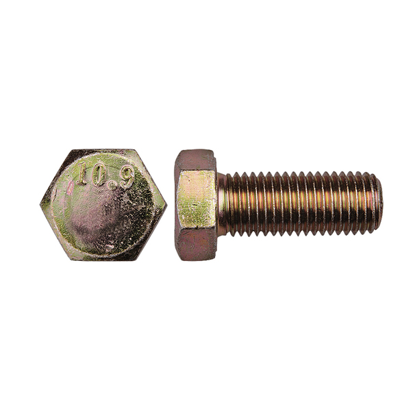 Disco Class 10.9, M16-2.00 Hex Head Cap Screw, Zinc Yellow Steel, 40 mm L 14635PK