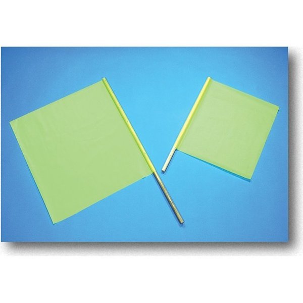 Mutual Industries 24X24X36 Lime Vinyl Safety Flags, 10C 14994-139-2436