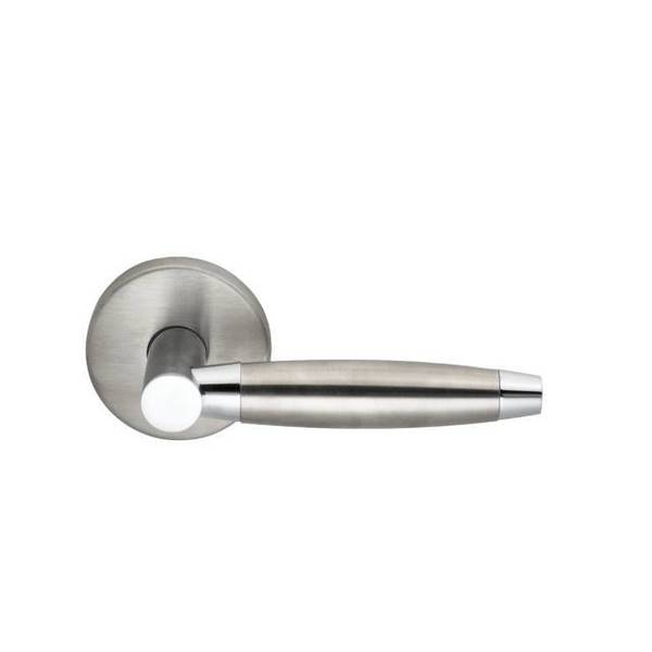 Omnia Stainless 15 Lever Priv 2-3/8" BS T 1-3/8" Door Satin Stainless Steel 15/00.PR32D