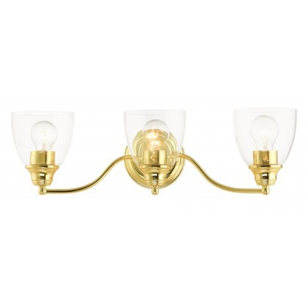 Livex Lighting Polished Brass Vanity Sconce, 3 Light 15133-02