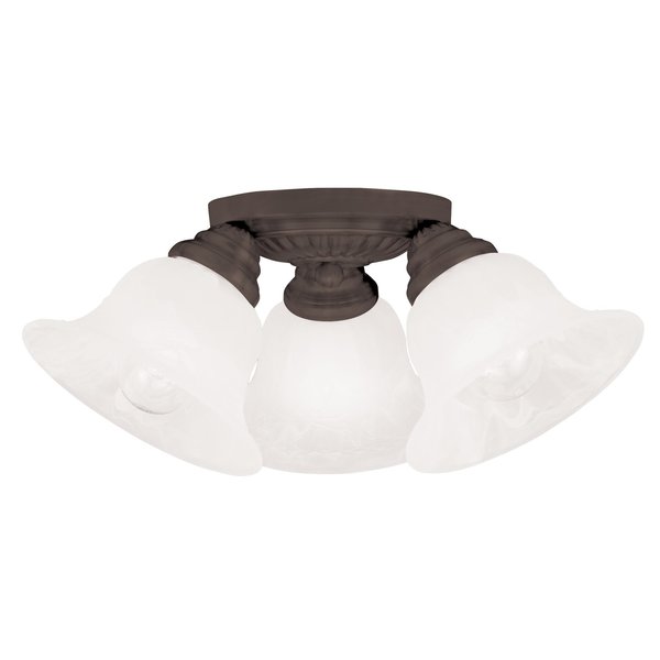 Livex Lighting Edgemont 3 Light Bronze Ceiling Mount 1529-07