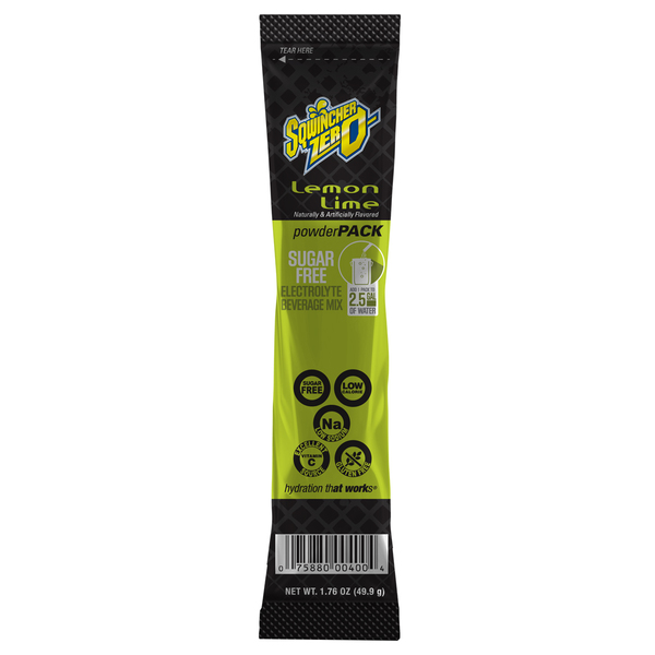 Sqwincher Sports Drink Mix, 1.76 oz., Mix Powder, Sugar Free, Lemon-Lime, 8 PK 159016800