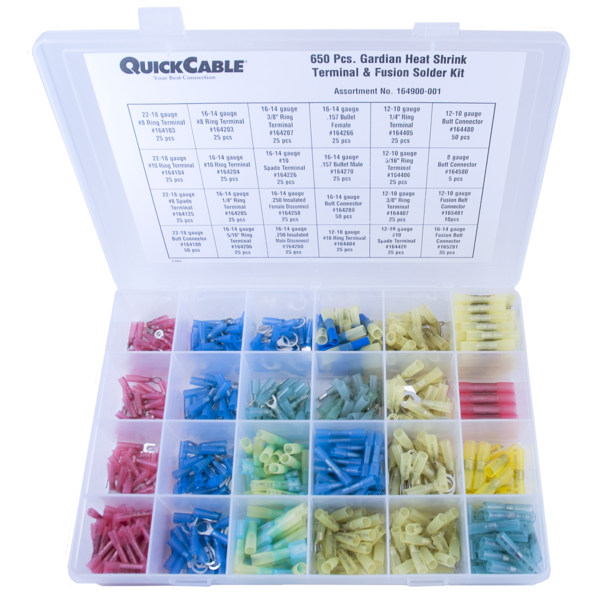 Quickcable Heat-Shrink Wire Termination Kit 600 Piece 164900-001