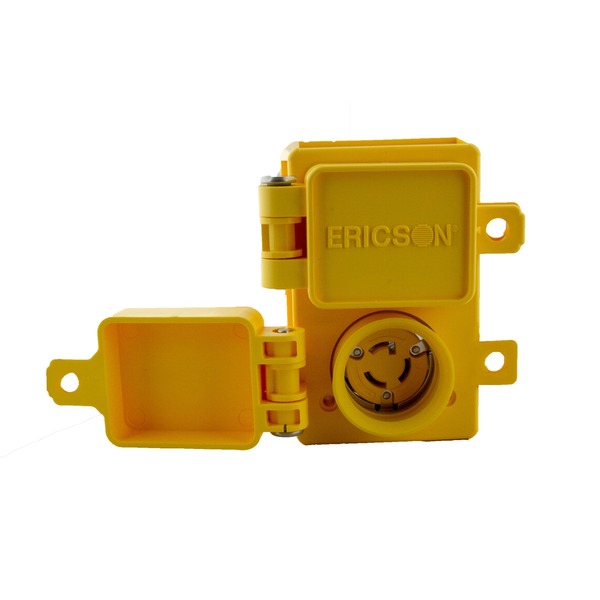 Ericson Dual Flip Lid Female Receptacle, w/Fs Co 1622-PWDX