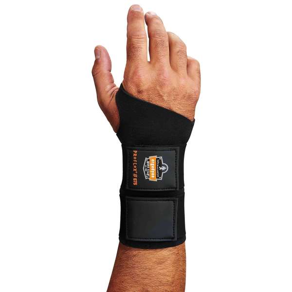 Ergodyne Black Ambidextrous Double Strap Wrist Su 675