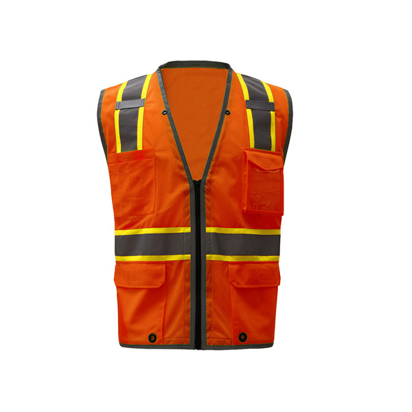 Gss Safety Premium Class 2 Brilliant Vest, Orange 2702-5XL