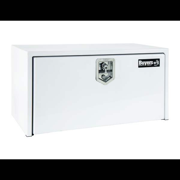 Buyers Products 14x16x30 Inch White Steel Underbody Truck Box with Built-In Shelf 1703404