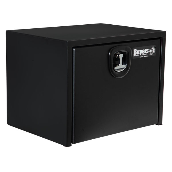 Buyers Products 24x24x30 Inch Textured Matte Black Steel Underbody Truck Box with 3-Point Latch 1734503