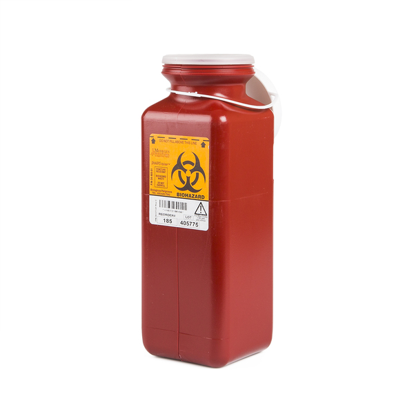 Medegen Medical Products Sharps Container, 1.7 qt., Bottle, Red, PK20 185