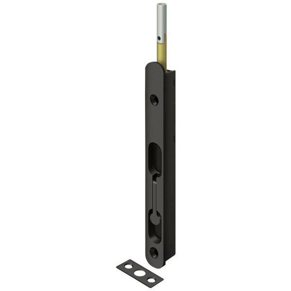 Deltana Extension Flush Bolt, Solid Brass Oil Rubbed Bronze 18" 18EFBZ10B