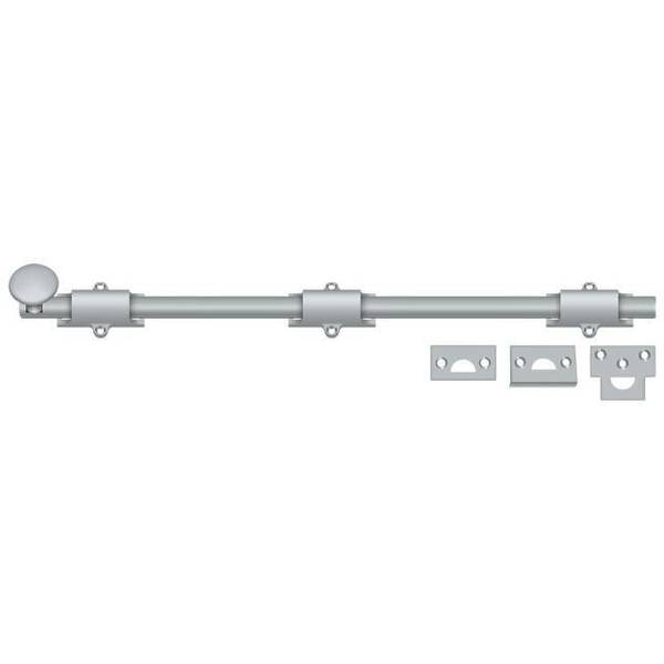 Deltana Surface Bolt, Heavy Duty Satin Chrome 18" 18SB26D