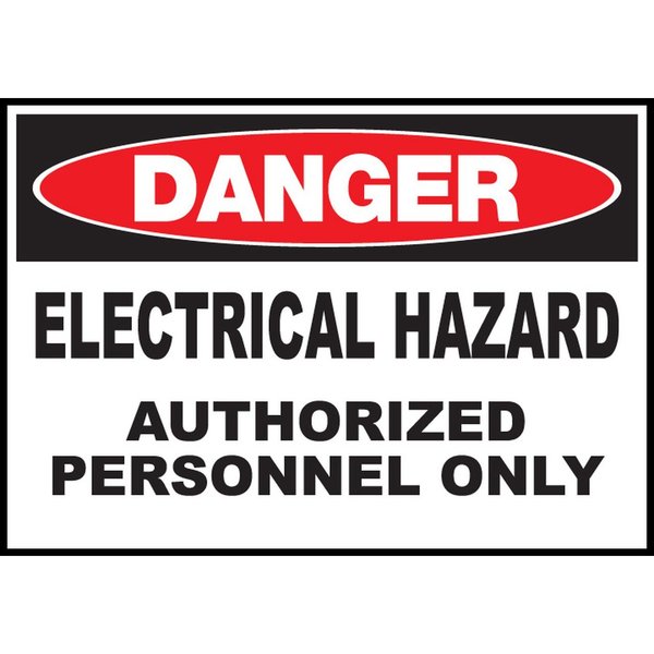Zing Sign, Danger Electrical Hazard, 7x10", ADH 1981S