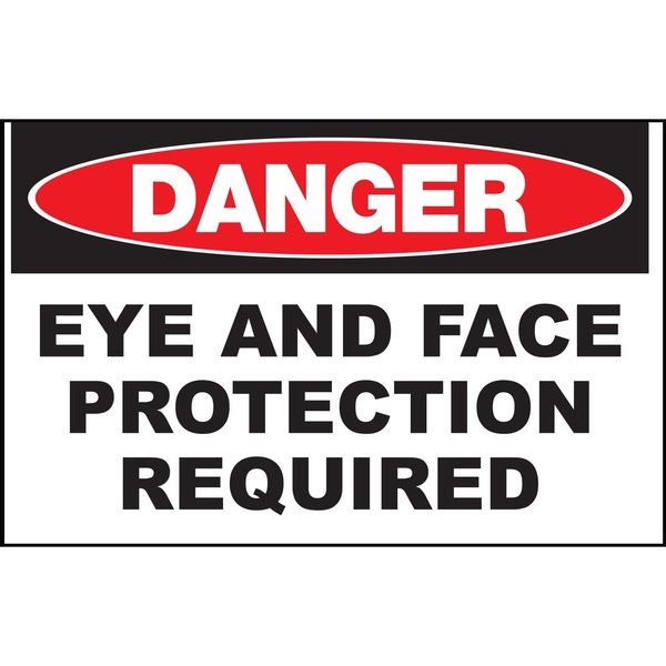 Zing Sign, Danger Eye and Face, 7x10, Aluminum 1998A