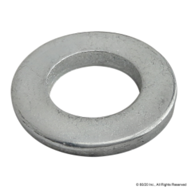 80/20 Flat Washer, For Screw Size M6 , Steel Zinc Plated Finish 19-6041