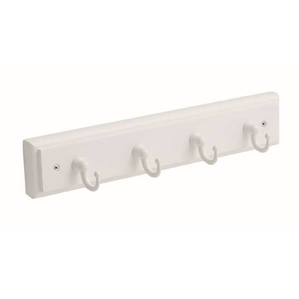 Amerock Rack 4 Key Gadget Hooks White Rack White Hooks 8-3/5 X 1-13/20" 2000316