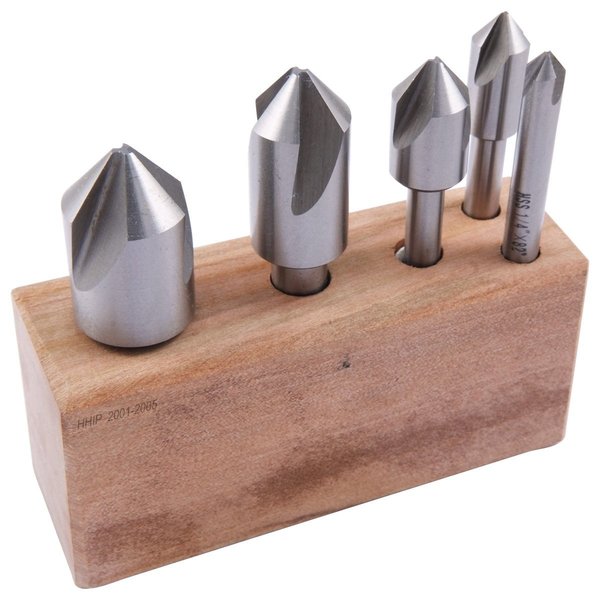 Hhip 5 Piece 82 Degree 1/4-1" High Speed Steel Countersink Set 2001-2005