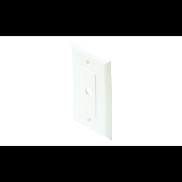 Steren TV Wall Plate 1-Hole Decorator White 200-261WH