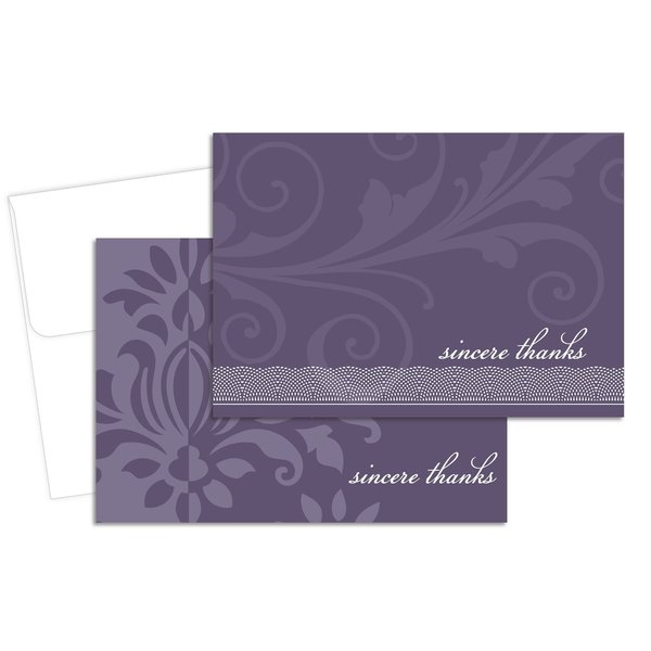 Great Papers Thank You Card W/Envelope, Amethyst, PK24 2013273