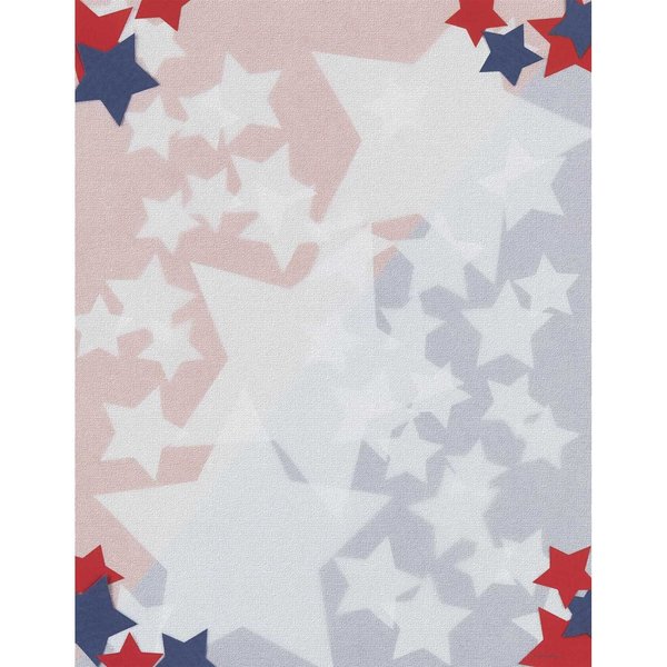 Great Papers Stationery Letterhead, Stars, 8.5x11", PK80 2014285